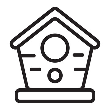 recommend clip art: birdhouse line icon