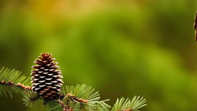 the minimalist allure of a single, perfectly arranged pinecone on a tree.
