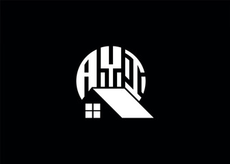 Real Estate Letter AYI Monogram Vector Logo.Home Or Building Shape AYI Logo.