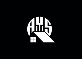 Real Estate Letter AYS Monogram Vector Logo.Home Or Building Shape AYS Logo