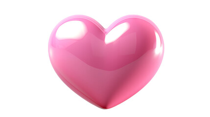 pink heart isolated on white