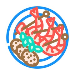 tapas selection spanish cuisine color icon vector. tapas selection spanish cuisine sign. isolated symbol illustration