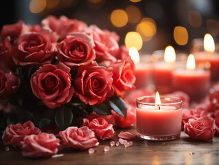 Obraz na płótnie Canvas Red rose valentine's day