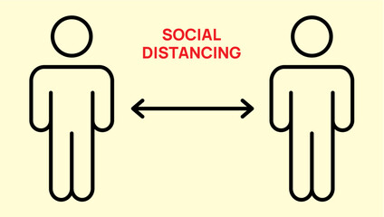 social distancing icon vector