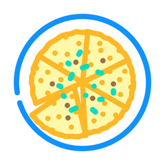 tortilla espanola spanish cuisine color icon vector. tortilla espanola spanish cuisine sign. isolated symbol illustration