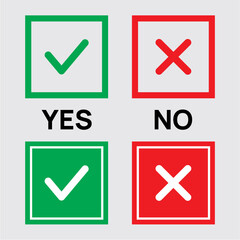 checkmark design template, yes or no