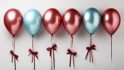 Colorful selection of balloons in an indoor studio