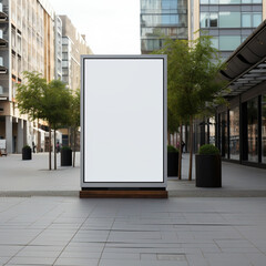 Showcase advertisement on a street scape display