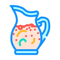 sangria pitcher spanish cuisine color icon vector. sangria pitcher spanish cuisine sign. isolated symbol illustration