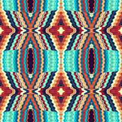 Navajo style geometric seamless pattern