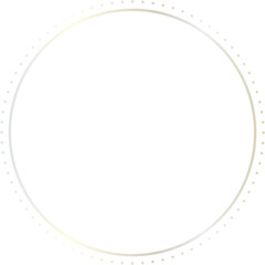 Obraz premium white gold circle frame