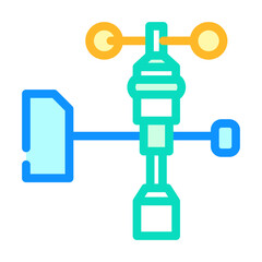 measurement wind turbine color icon vector. measurement wind turbine sign. isolated symbol illustration