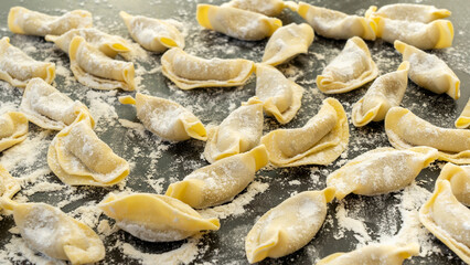 A kind of ravioli, casoncelli, home made traditional food of the Bergamo area, Italy. Delicious...