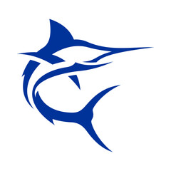 Marlin Vector Logo Design Template