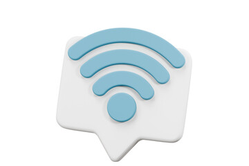 3d wireless or wifi and sharing network bubble icon. sharing network on laptop internet concept. Hotspot access point concept. Broadcasting area with WiFi concept. 3d wifi icon .3d render illustration