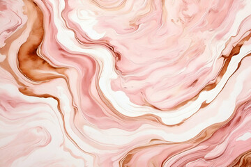 Romance Vintage Beautiful Pattern. Brown Abstract Paint Swirl, Watercolor Abstract Pink Splash
