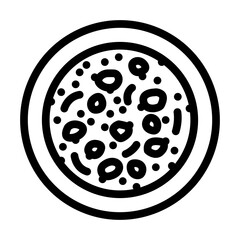 minestrone soup italian cuisine line icon vector. minestrone soup italian cuisine sign. isolated contour symbol black illustration