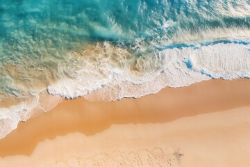 Fototapeta na wymiar Sand Beach From Above, Generative AI