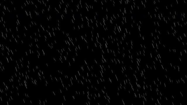 Heavy rain animation rainfall falling dropping transparent background With alpha channel