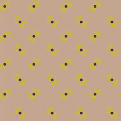 Minimalist paisley composition, floweret print