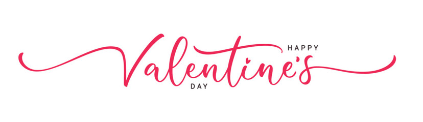Happy Valentine's Day holiday calligraphy. Elegant text for card, banner, poster design
