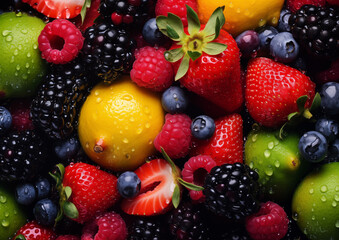 Fototapeta premium Fruit salad background 