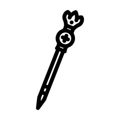 stickpin jewelry line icon vector. stickpin jewelry sign. isolated contour symbol black illustration