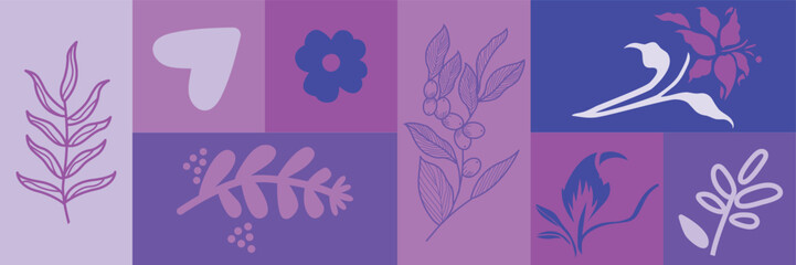 Floral abstract seamless. Vector design for different surfaces.