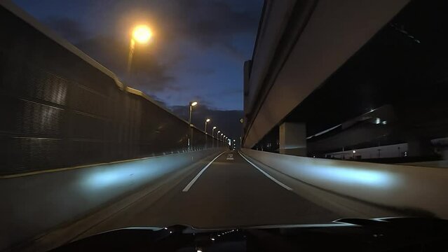 首都高速道路入り口から合流
