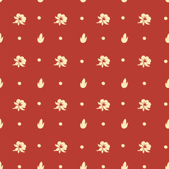 Florist composition with blossom, seamless pattern