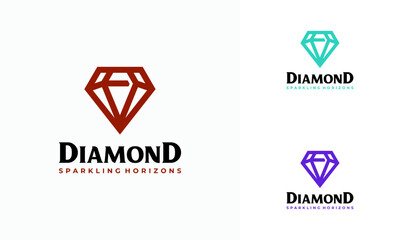 Diamond Stone Logo designs, Jewelry logo template icon