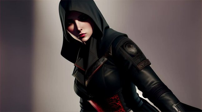 女性暗殺者の上半身｜Female assassin's upper body