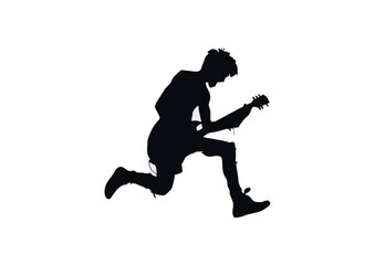 silhouette of person jumping