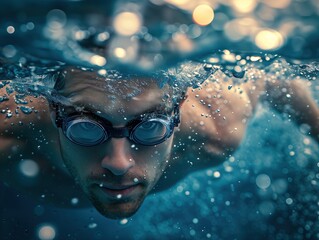 Fototapeta premium person in water