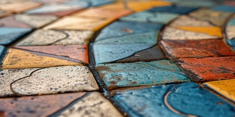 Close-Up Macro of  Linoleum Floor Tile.