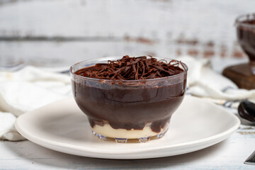 Supangle. Delicious supangle dessert on white background. Close up