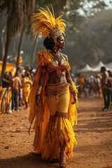 Fototapeta premium Frau Porträt Carneval in Brasilien