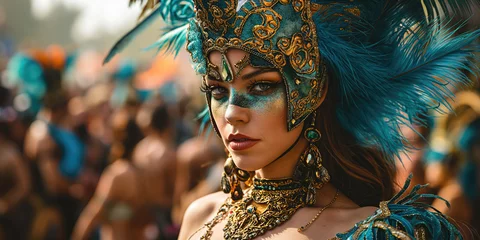 Foto auf Acrylglas Karneval Frau Porträt Carneval in Brasilien