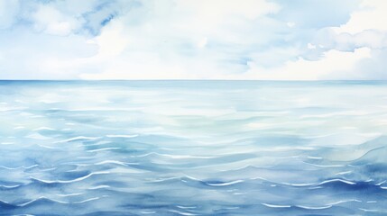 Fototapeta premium World Water Day Concept Nature-Inspired Illustration in Soft Pastels, Professional Presentation Background with Earthy Tones Sea, and Sky, Space for Adding Text