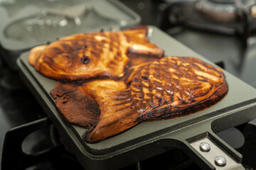 Overcooked Japanese Taiyaki Pastry