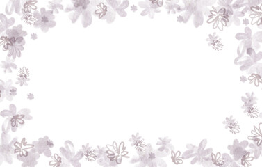 Pastel colors floral background. PNG transparent digitally hand painted illustration