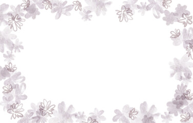 Pastel colors floral background. PNG transparent digitally hand painted illustration