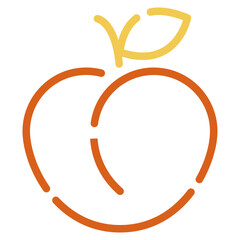 Naklejka premium Peach icon