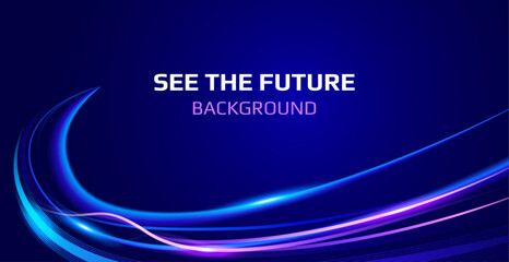 vector gradient lights trail motion background