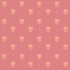 Flower composition, pixelated flora design art