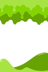 フレーム素材_垂れた液体_黄緑