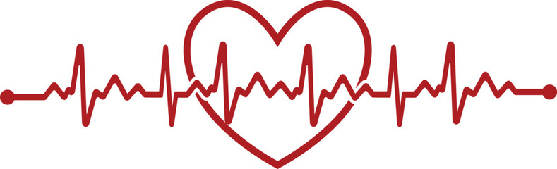 heart and heartbeat vector design