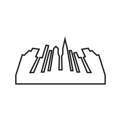 Modern City Skyline. city ​​silhouette. vector illustration in flat design