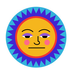 Sun embodiment of indifference in the sky, emoji