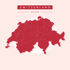 Vector illustration vector of Switzerland map Switzerland